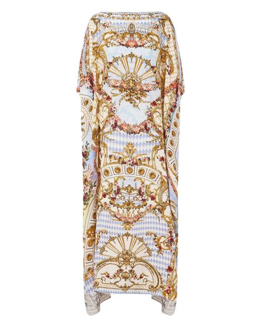 Tunique Throne Games En Soie Camilla en coloris Metallic