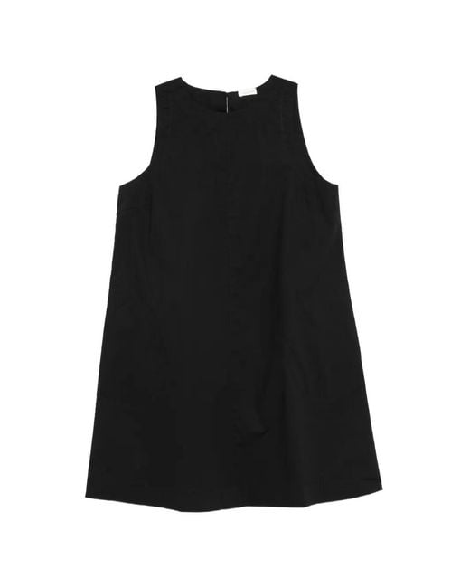 Roberto Collina Black Cotton Mini Dress