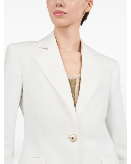 Blazer Con Botones Roberto Cavalli de color White