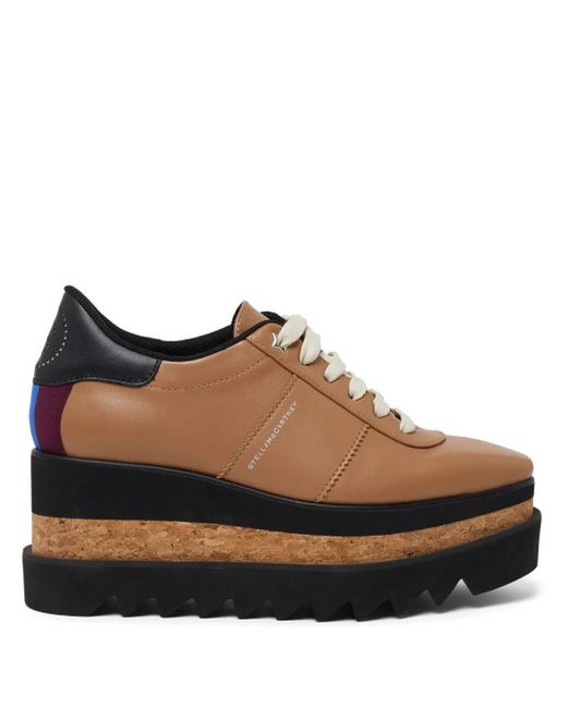 Stella McCartney Brown 80Mm Sneak-Elyse Platform Sneakers