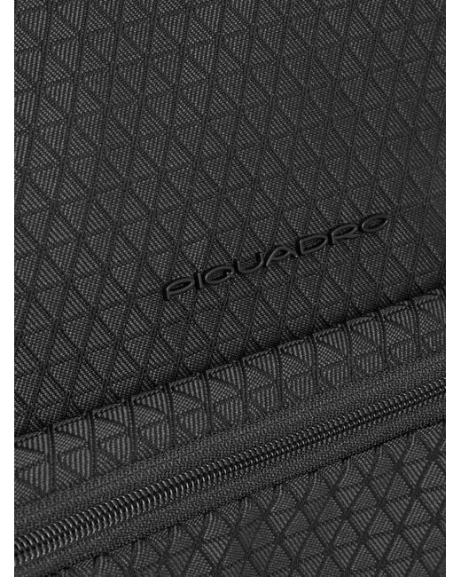 Piquadro Black Foldable Expandable Travel Bag for men