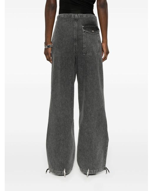 Dion Lee High Waist Straight Jeans in het Gray