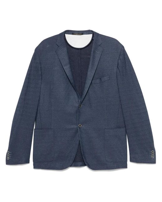 Corneliani Blue Textured Blazer for men