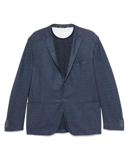 メンズ Corneliani テクスチャード ジャケット Blue