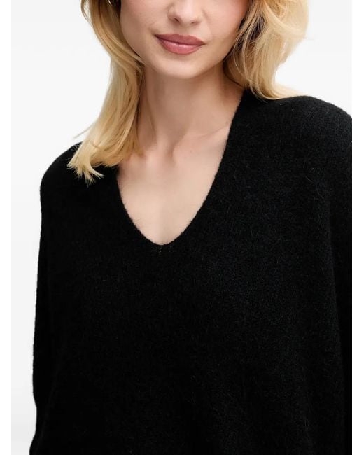 Mos Mosh Black V-Neck Knitted Top