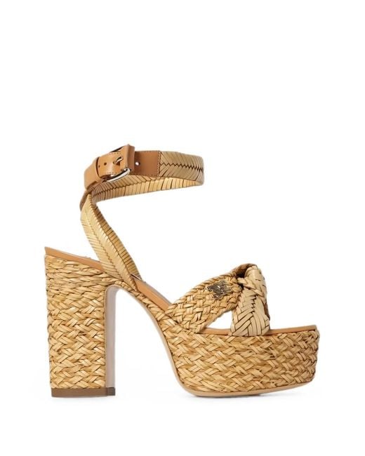 Casadei Metallic Braided Knot Sandals