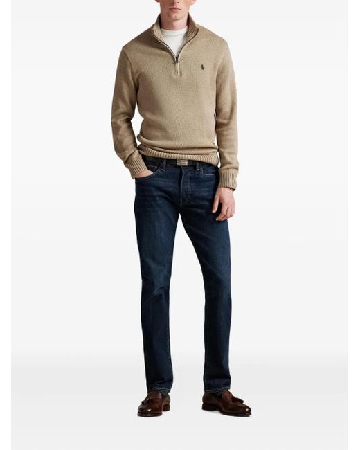 Polo Ralph Lauren Natural Half-Zip Cotton Sweater for men
