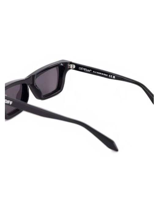 Off-White c/o Virgil Abloh Black Cambridge Rectangle Sunglasses for men