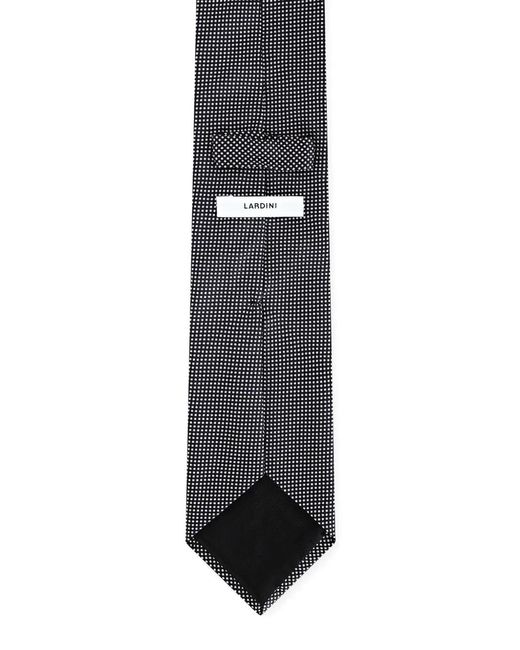 Lardini White Micro-Dot Silk Tie for men