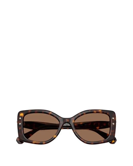 Swarovski Brown Crystal-Embellished Tortoiseshell-Effect Sunglasses