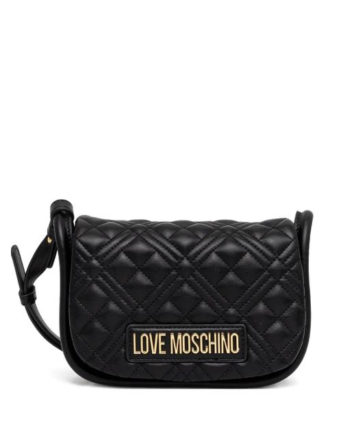 Love Moschino Black Logo-Lettering Crossbody Bag