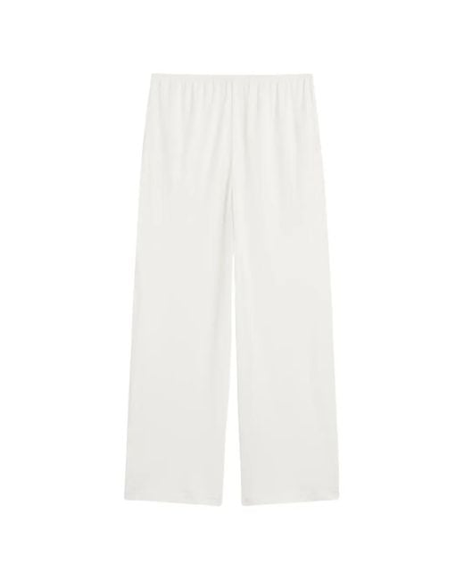 Totême White Elasticated Trousers