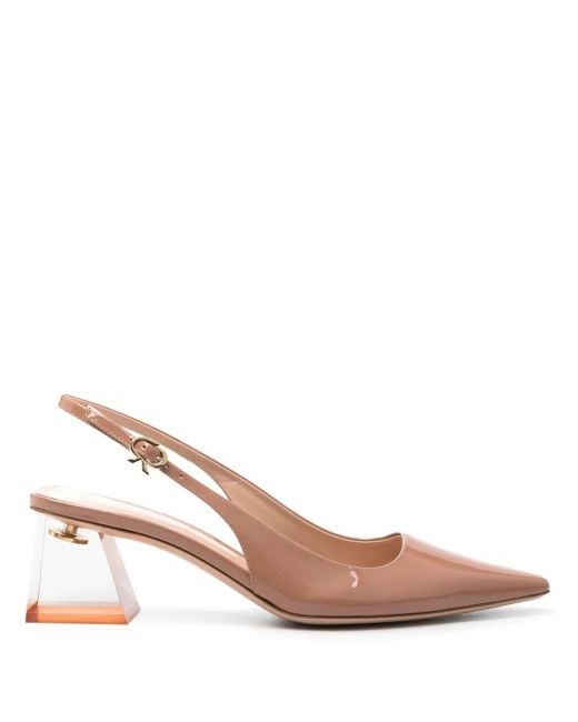 Gianvito Rossi Pink 50Mm Slingback Pumps