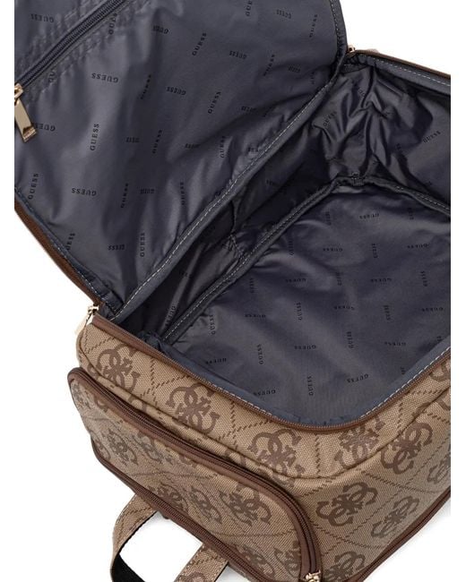 Guess Brown Berta 4G Patterned Logo-Plaque Backpack