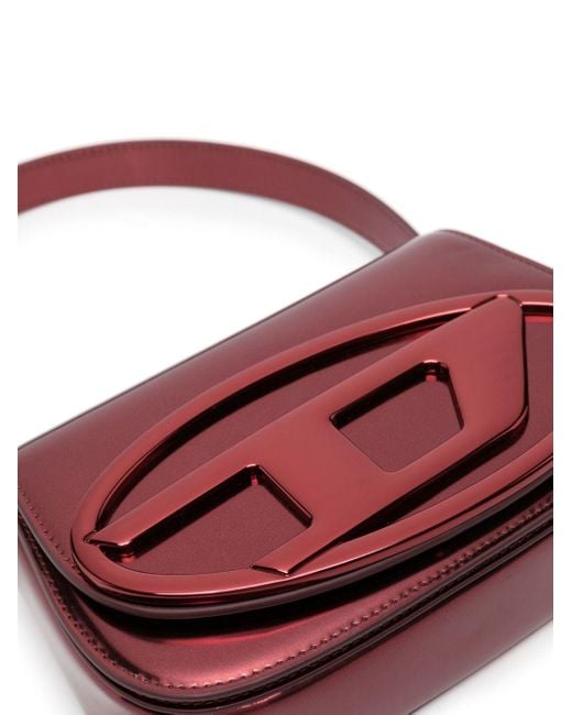 DIESEL Red 1dr Metallic Shoulder Bag