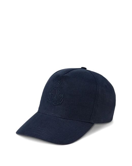 Ralph Lauren Blue Logo-Embroidered Baseball Cap for men