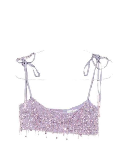 Asta Resort Purple Yasmin Hand-Beaded Bralette