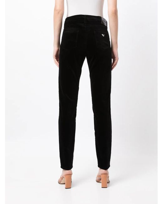 Emporio Armani Black Slim-Cut Mid-Rise Jeans