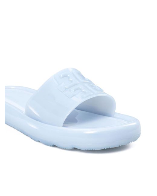 Tory Burch White Bubble Jelly Slides