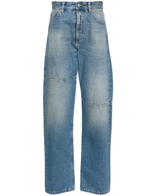 MM6 by Maison Margiela Blue Logo-Patch Jeans for men
