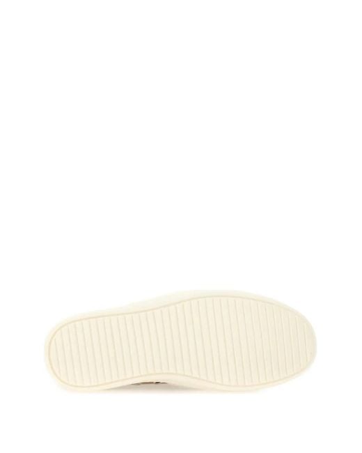 Rick Owens Brown Leather Lace-up Trainers