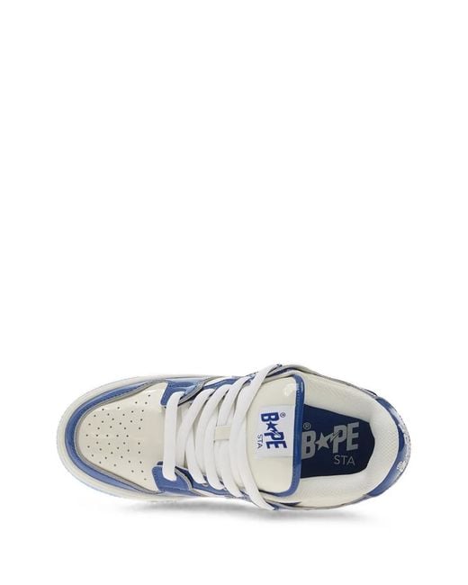 A Bathing Ape Blue Sk8 Sta Bold 1 Sneakers for men