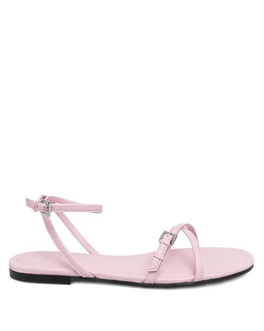 HUGO バックル クロスストラップサンダル Pink