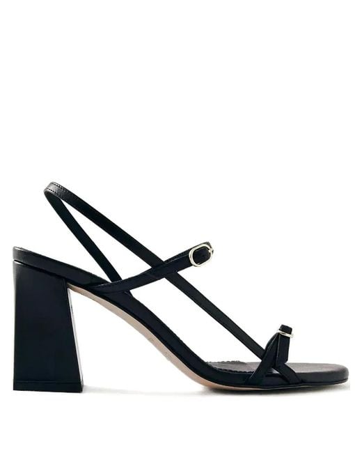 Alohas Black Block-Heel Strappy Sandals