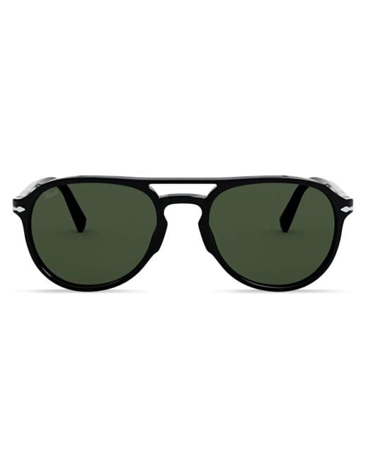Persol Green Pilot-Frame Sunglasses