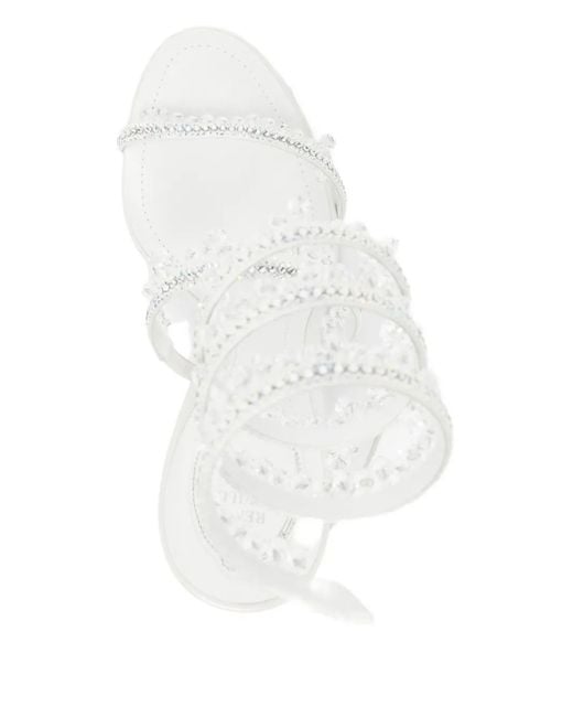 Rene Caovilla White 105Mm Chandelier Sandals