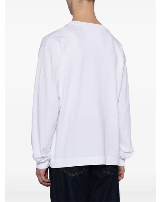 Givenchy White Logo-Print Cotton T-Shirt for men