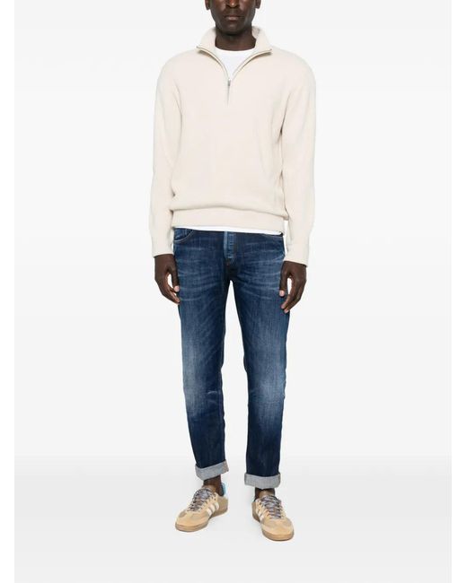 Dondup Blue Button Denim Jeans for men