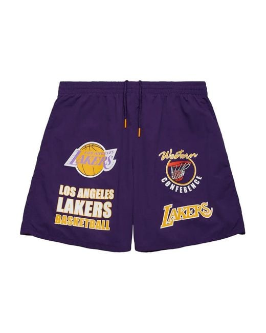 Mitchell & Ness Blue Short Los Angeles Lakers for men