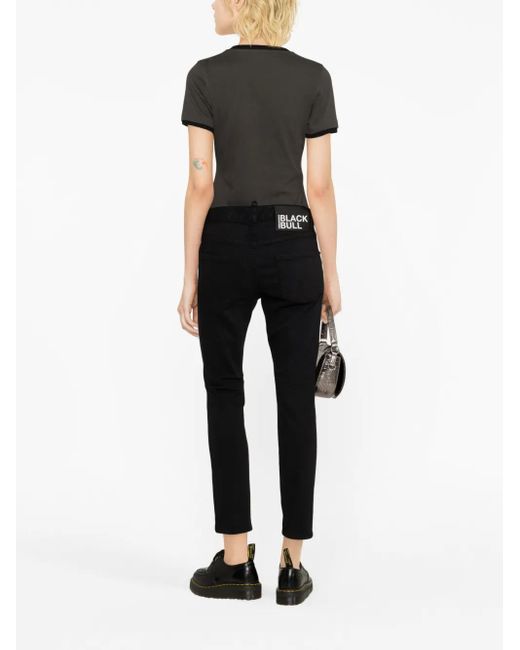 Vaqueros ajustados de talle bajo DSquared² de color Black