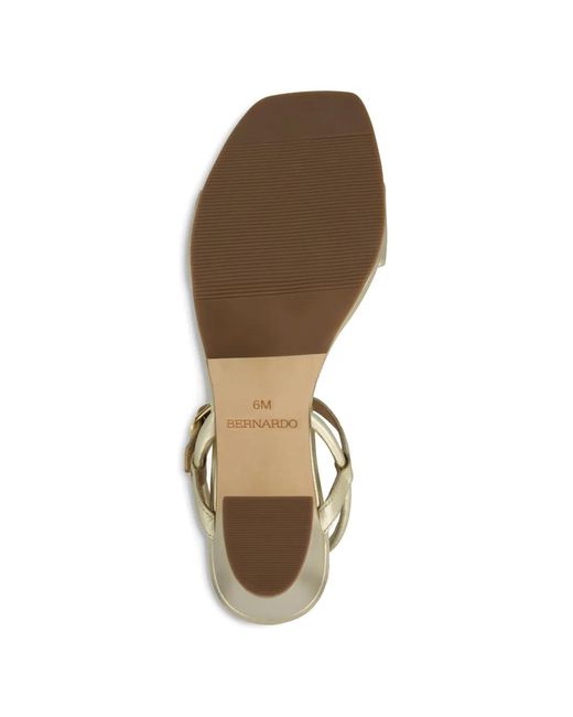 Bernardo Metallic Canto Leather Sandals