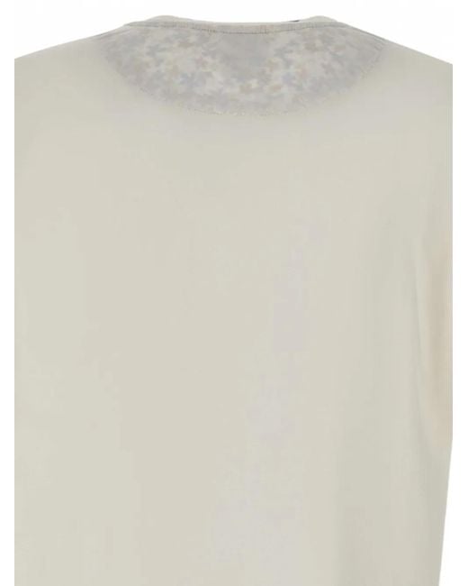 Bob White Embroidered-Logo Floral-Trim T-Shirt for men
