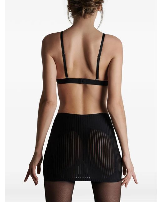 Maison Close Black Bandeau Striped Suspender Skirt