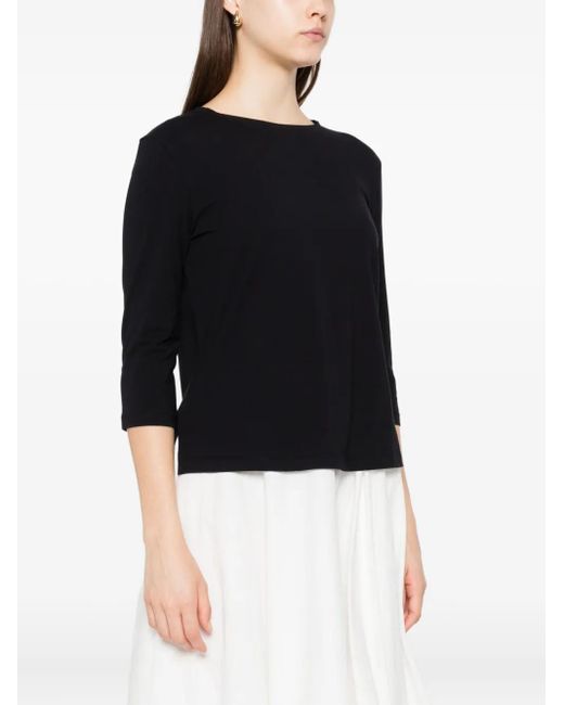 Weekend by Maxmara Black Three-Quarter Sleeve Top