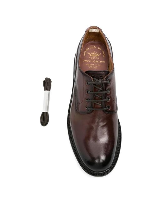 Officine Creative Brown Bristol Lace-Up Derby Shoes for men