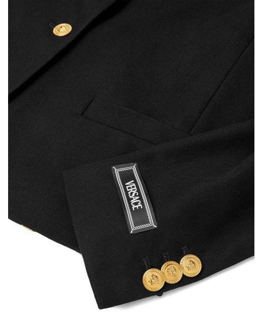 Versace ボタン ジャケット Black