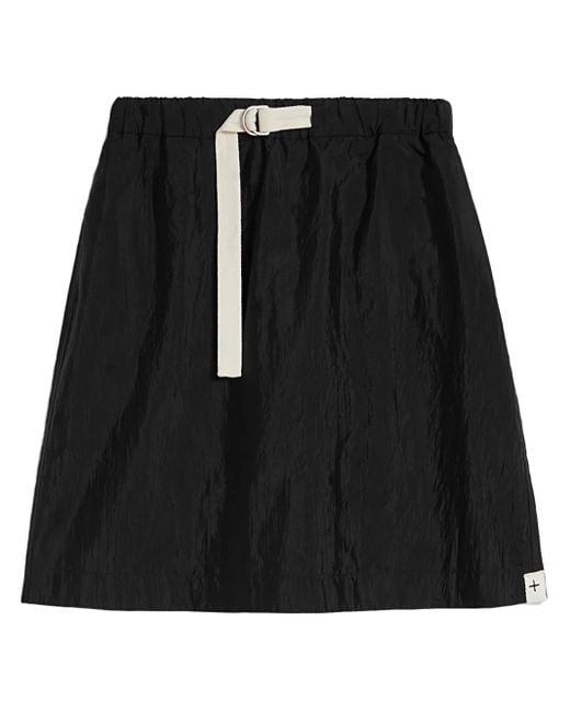 Jil Sander Black Buckled A-Line Miniskirt