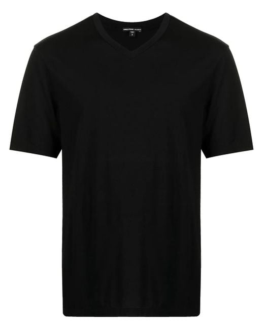 James Perse Black Lotus V-Neck T-Shirt for men