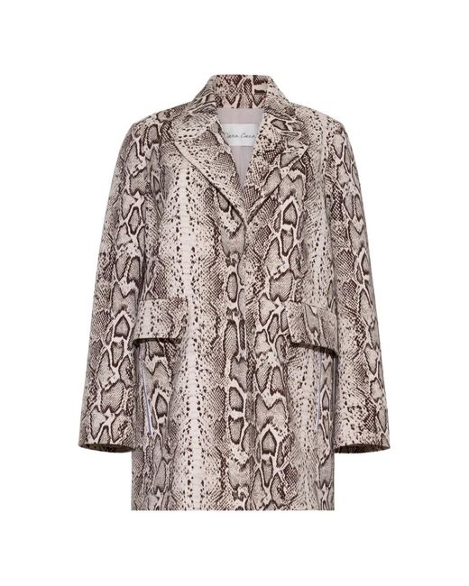Cara Cara White Romeo Snake-Print Blazer