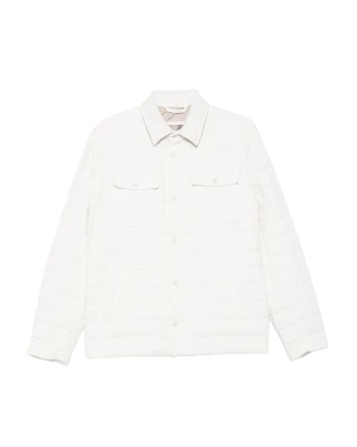 Plumífero Con Bolsillos Con Solapa Herno de hombre de color White