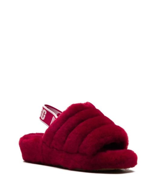 Ugg Red Fluff Yeah Slippers