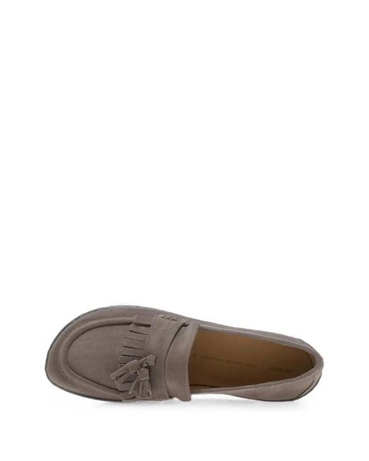 Be Lenka Gray Tassel Fringe Loafers
