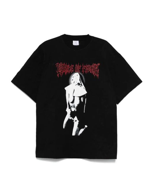 Vetements Black T-Shirt Mit Foto-Print