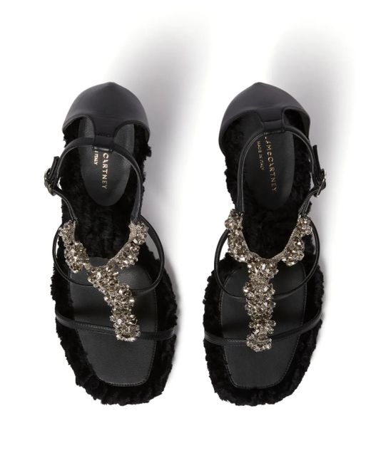 Stella McCartney ビジュートリム サンダル Black