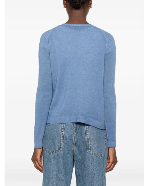 Base London Blue Round-Neck Sweater