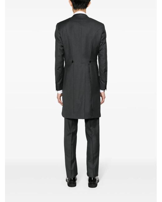 Canali Gray Single-Breasted Wool Suit for men